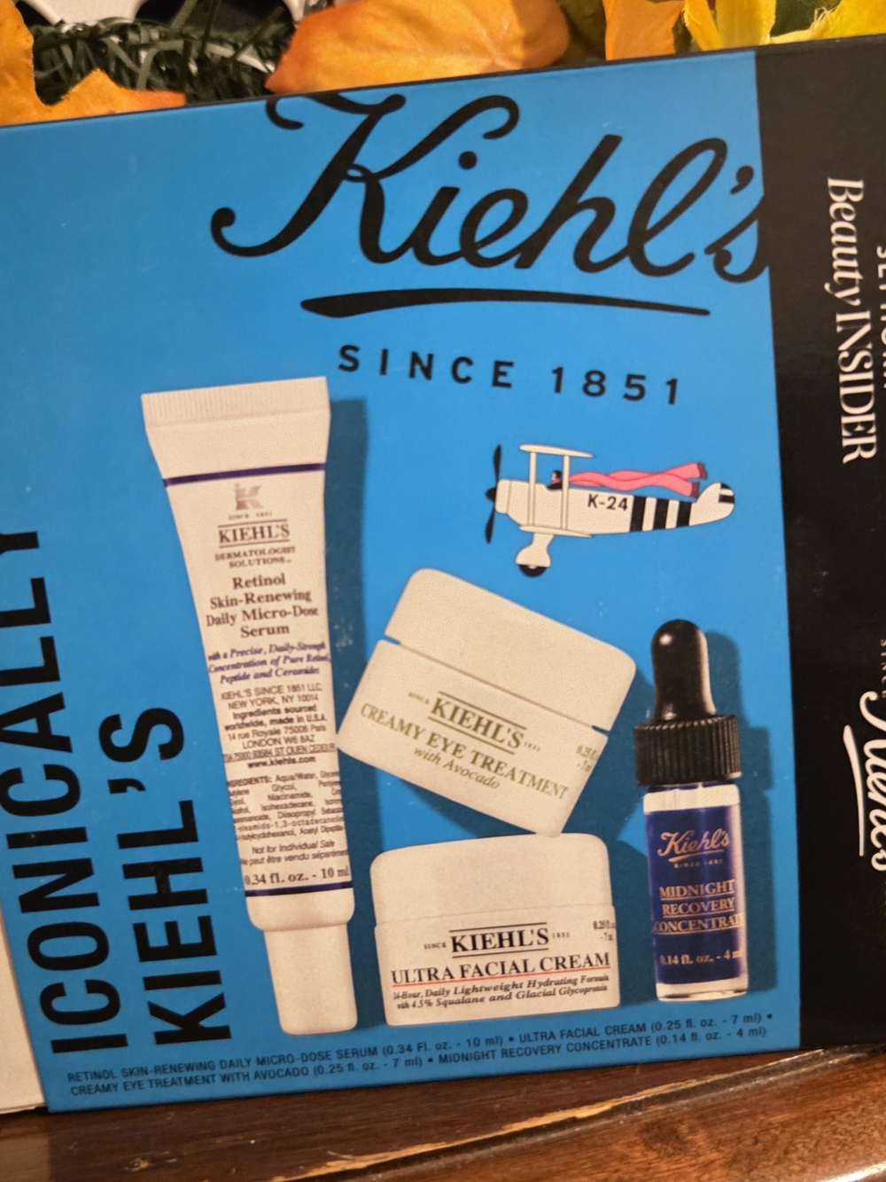 Kiehl's Iconically Kiehl's Skincare Set Retinol Serum Eye Cream Facial Cream New